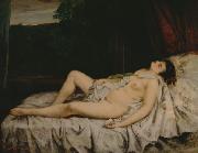 Gustave Courbet Sleeping Nude painting